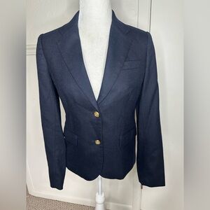 J. Crew Navy Blue and Gold buttons Blazer size 4
